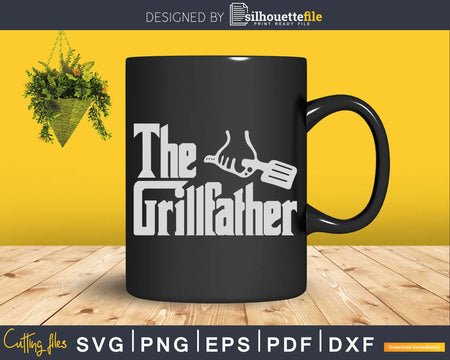 The Grillfather Funny Dad Grandpa Grilling BBQ Meat Svg