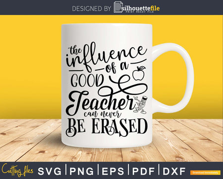 The influence of a good teacher can never be erased SVG