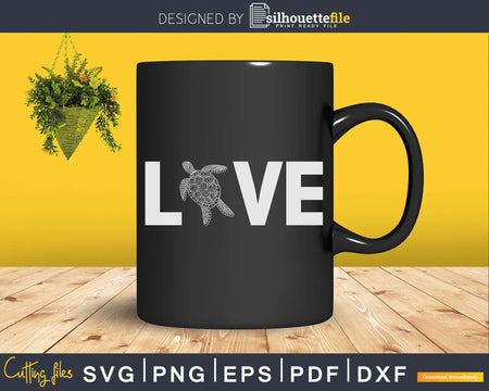 Turtle Love Svg Png Cut Files