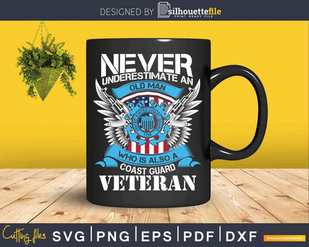 US Coast Guard Veteran Fathers Day Svg Dxf Printable Cut