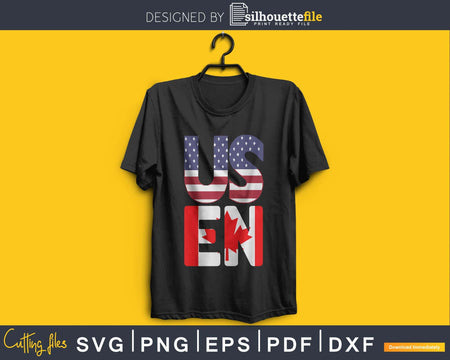 USEH America Canada Flag svg cricut cut digital cutting