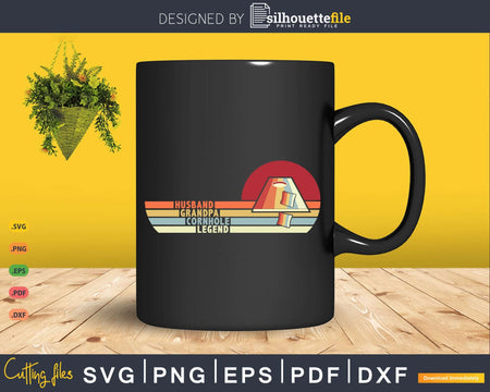 Cornhole Vintage Funny Gift Husband Grandpa Legend