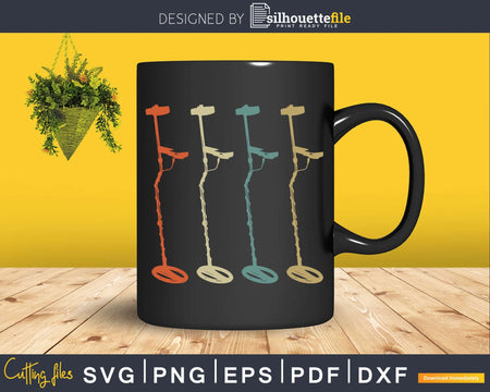 Vintage Metal Detecting Detectorist Svg Dxf Cricut File