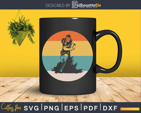 Vintage Retro Rugby Player Svg Cut Files