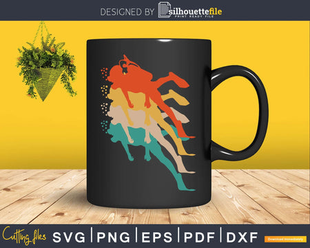 Vintage Retro Style Scuba Diving Svg Png Cricut Files