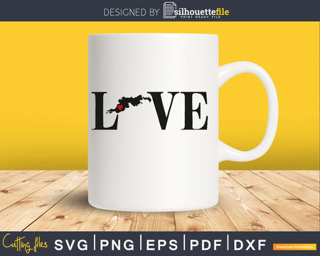 Virgin Islands VI Love Home Heart Native Map svg png