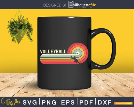 Volleyball Vintage Retro Design svg cricut files