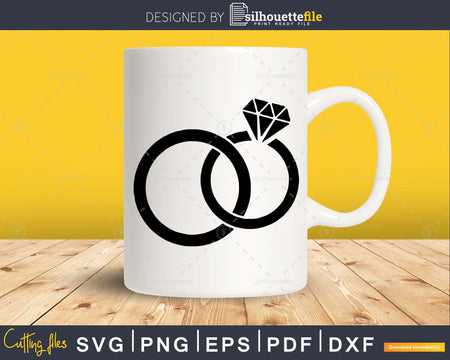 wedding rings SVG Collection cricut craft Silhouette