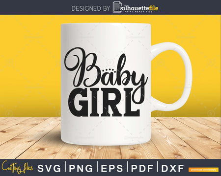 Welcome Baby Girl Shower svg studio cricut silhouette