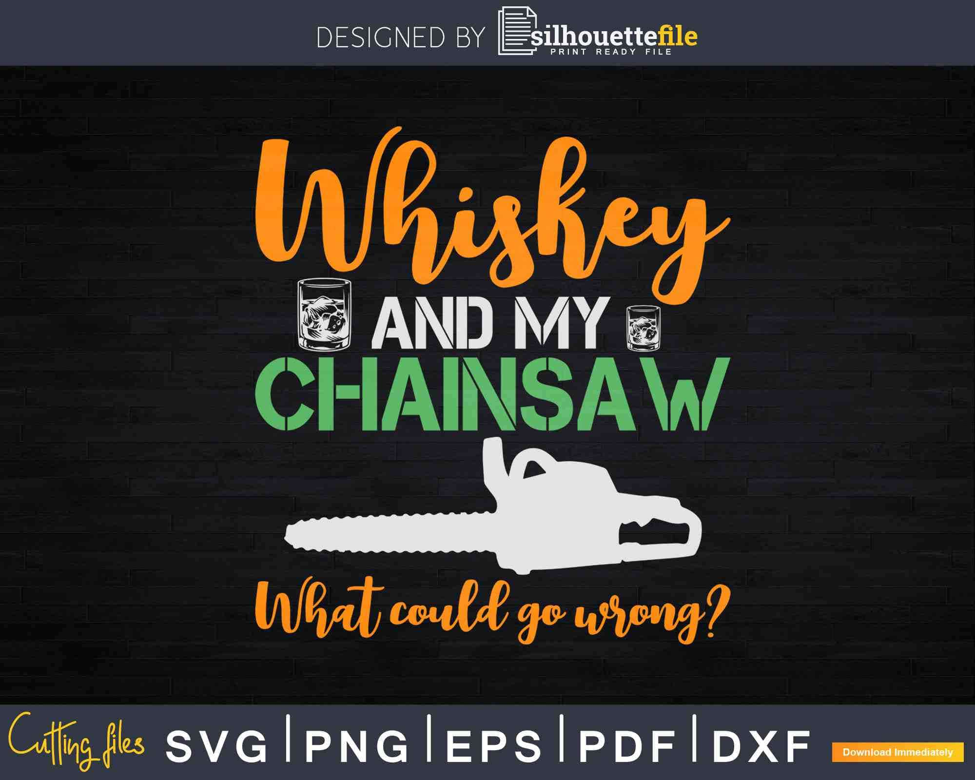 Chainsaw Design SVG PNG DXF EPS PDF