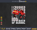 100 Days of School Boys Monster Truck 100th Day Svg Png
