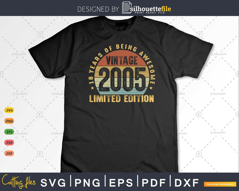 18 Years of Being Awesome best t-shirt design Svg files