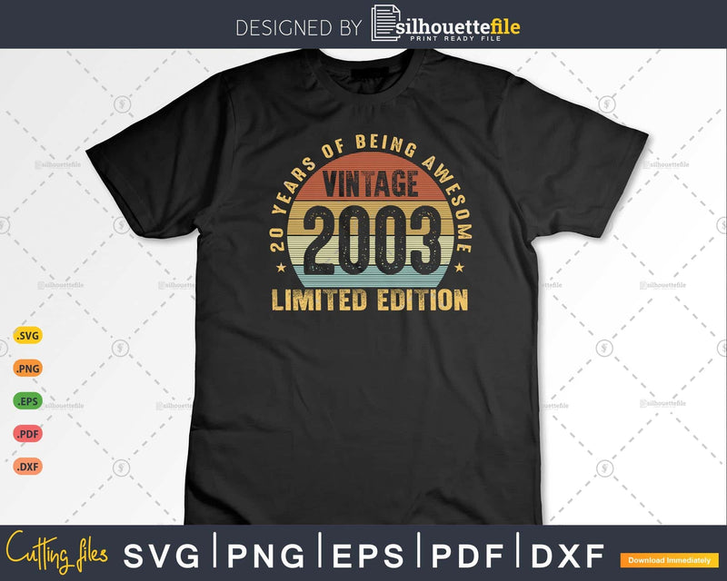 20 Years of Being Awesome best t-shirt design Svg files