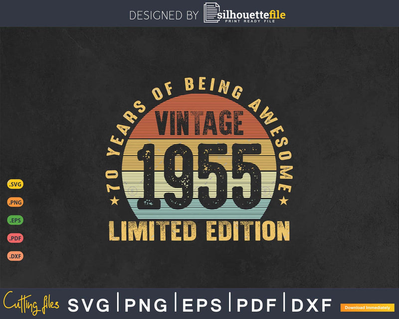 70 Years of Being Awesome best t-shirt design Svg files