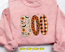 Boo Floral Striped Pumpkin PNG | Halloween Cut Files