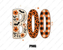 Boo Floral Striped Pumpkin PNG | Halloween Cut Files