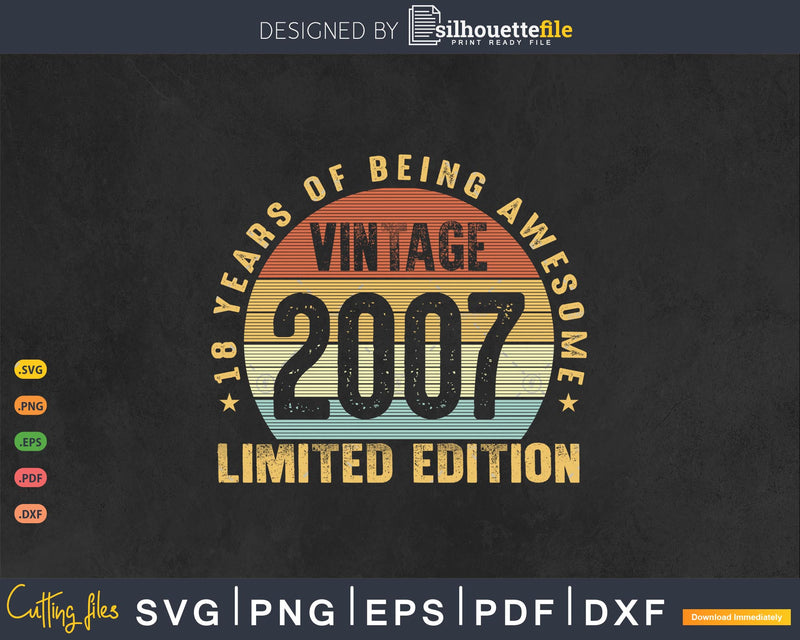 18 Years of Being Awesome best t-shirt design Svg files