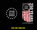 America 250 Years of Freedom Coquette Bow Svg Patriotic