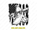 American Flag Banana Baseball SVG Cut File