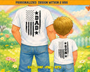 American Flag Dad and Son USA 4th of July Family Svg Png