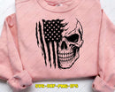 American Flag Skull Svg Png Cutting Files