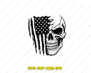 American Flag Skull Svg Png Cutting Files