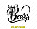 Bears School Spirit Pearl Bow Design Svg Png Cricut Files