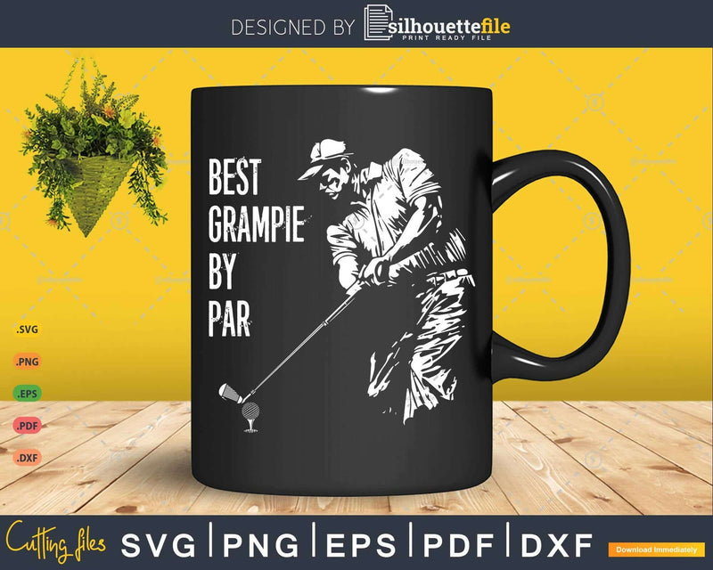 Best Grampie By Par Golf Lover Gift Svg T-shirt Design