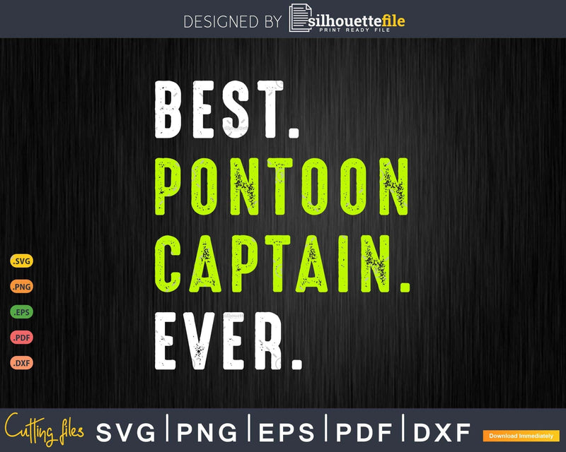 Best Pontoon Captain Ever Funny Boat Party Gift T-Shirt