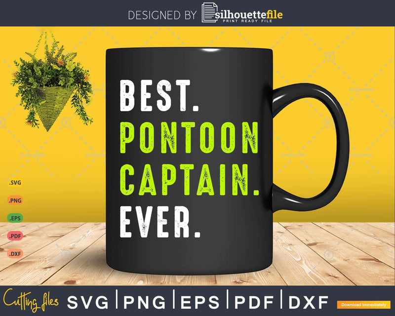 Best Pontoon Captain Ever Funny Boat Party Gift T-Shirt