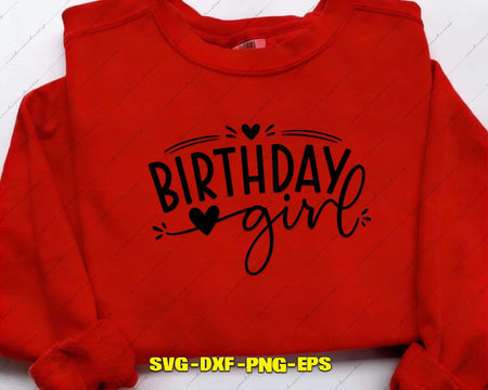 Birthday Girl SVG PNG Digital Art Cut File for Cricut