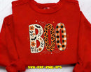 Boo Floral Striped Pumpkin PNG | Halloween Cut Files