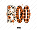 Boo Floral Striped Pumpkin PNG | Halloween Cut Files