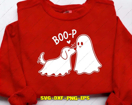 Boo Boo-p Dog Ghost SVG PNG Digital Art Cut File