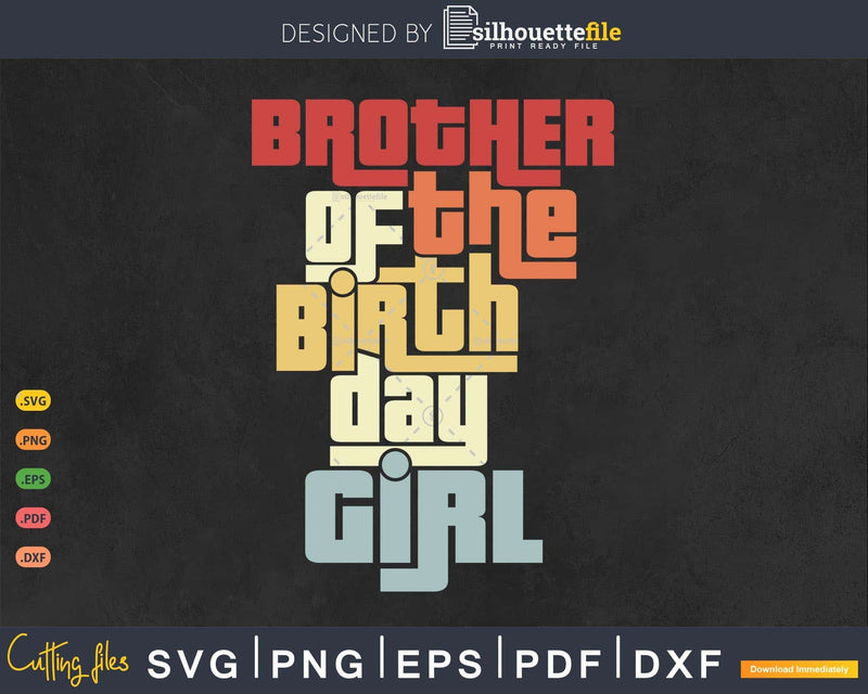Brother of the Birthday Girl Matching Family Svg T-shirt