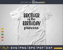 Brother Of The Birthday Princess Girls Party Svg T-shirt