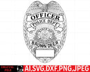 Brown Deer Wisconsin Police Officer Badge