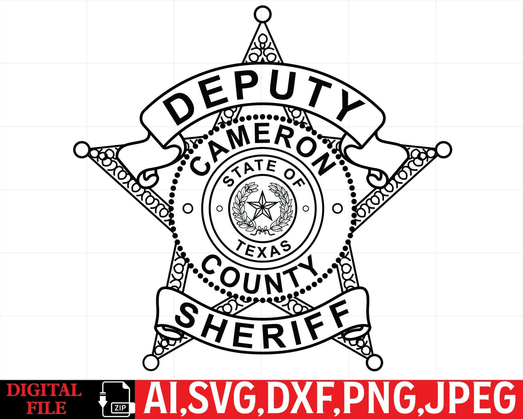 Cameron County Sheriff Badge | Silhouettefile