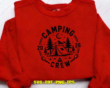 Camping Crew 2026 SVG Cut File for Cricut Silhouette