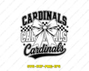 Cardinals Cheer Bow Svg Png Design Cricut Files