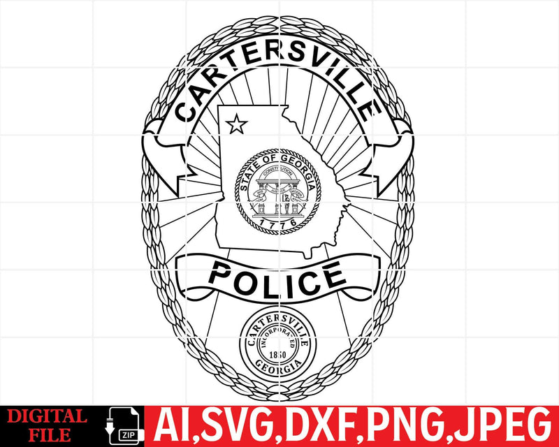 Cartersville Police Badge