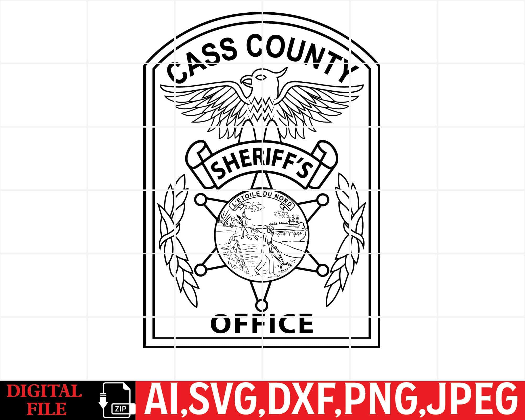 Cass County Sheriff Office Badge | Silhouettefile