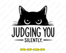 Cat Judging You Silently SVG PNG Digital Art Cut File