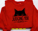 Cat Judging You Silently SVG PNG Digital Art Cut File