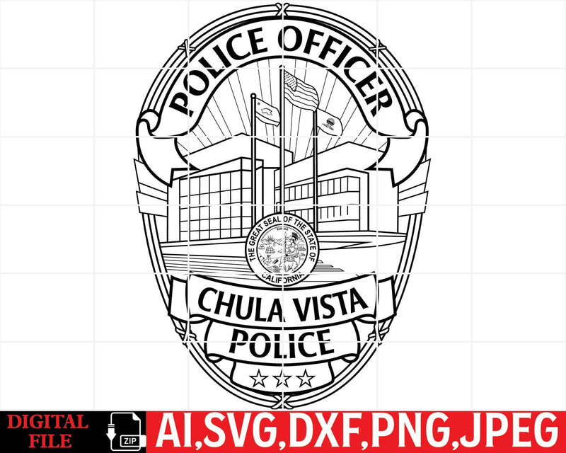 Chula Vista Police Officer Badge