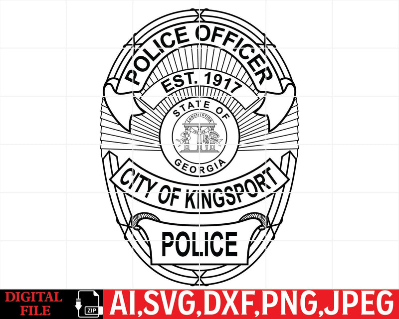City of Kingsport Police Officer Badge
