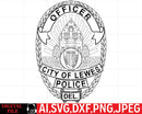 City of Lewes Police Officer Badge