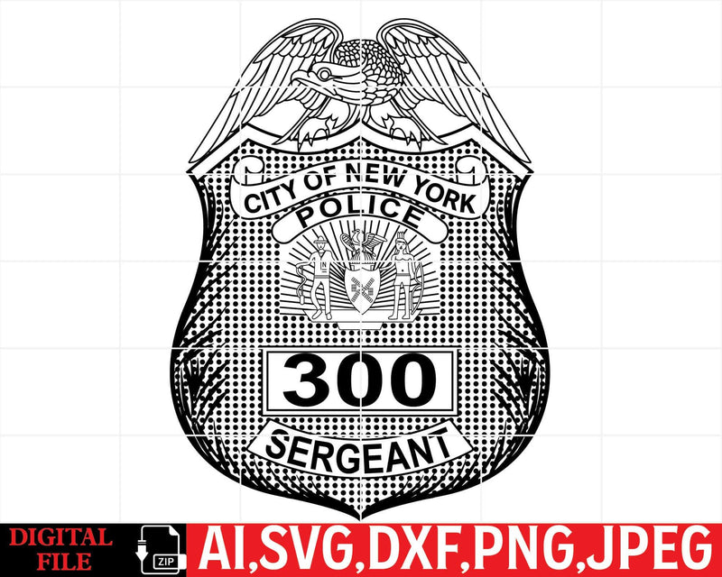 City of New York Police Sergeant Badge