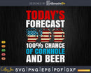 Cornhole And Beer Funny Today’s Forecast Svg Dxf Png Cricut