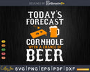 Cornhole Funny Forecast Bean Bag and Beer Svg Dxf Png